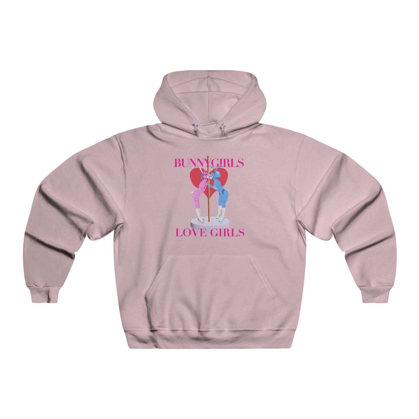 Bunny Girls Love Girls Pink hoodie