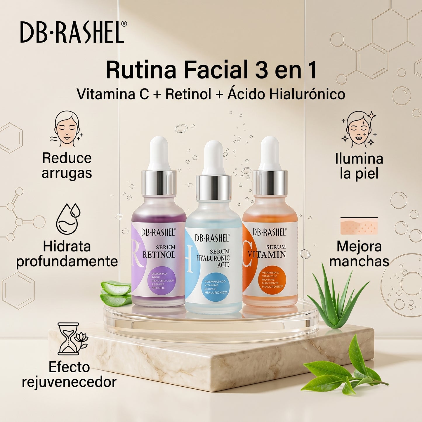 Kit Completo Dr Rashel 3 Serum Facial