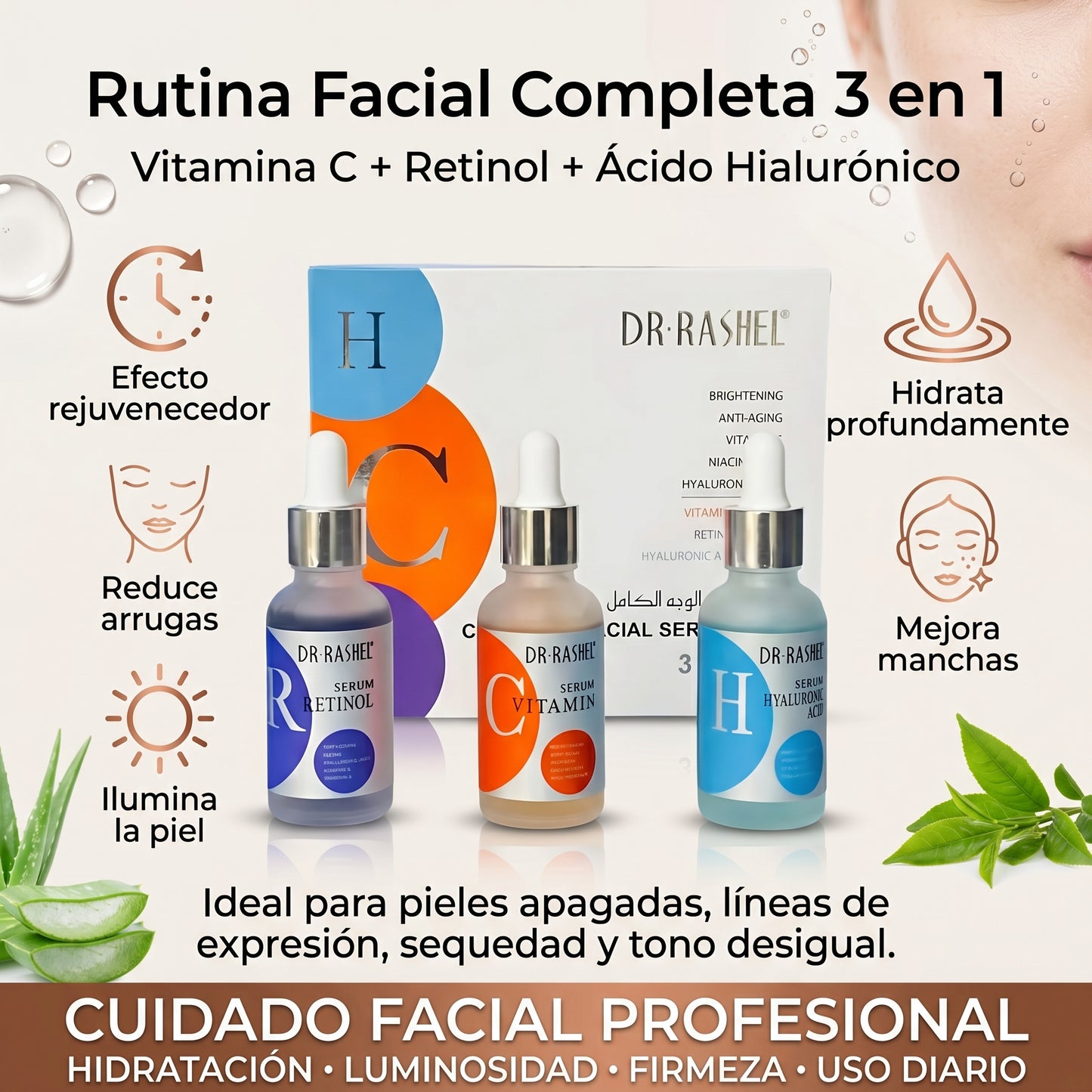 Kit Completo Dr Rashel 3 Serum Facial