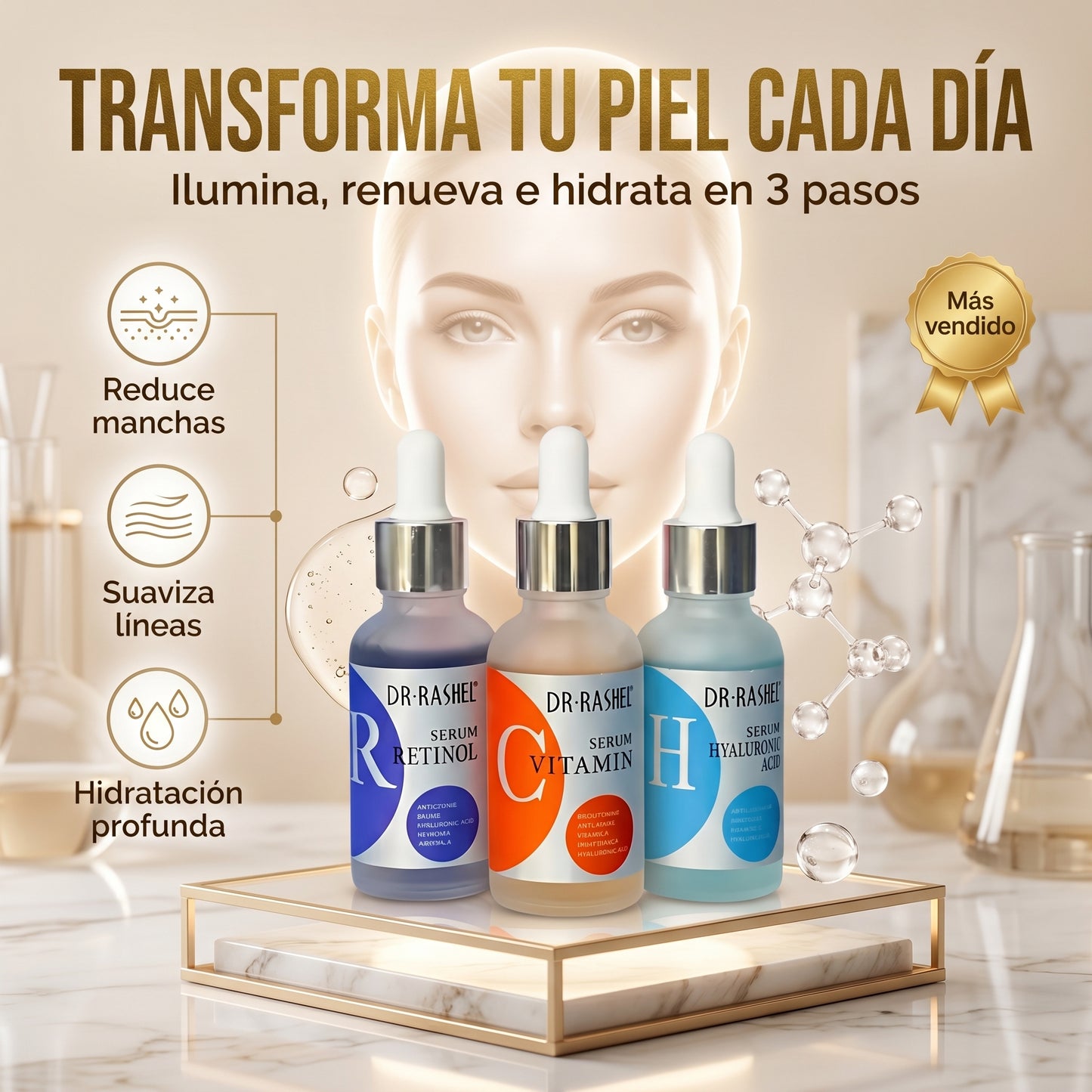 Kit Completo Dr Rashel 3 Serum Facial