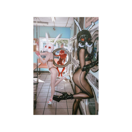 Bloody Laundry Bunny Girl Poster